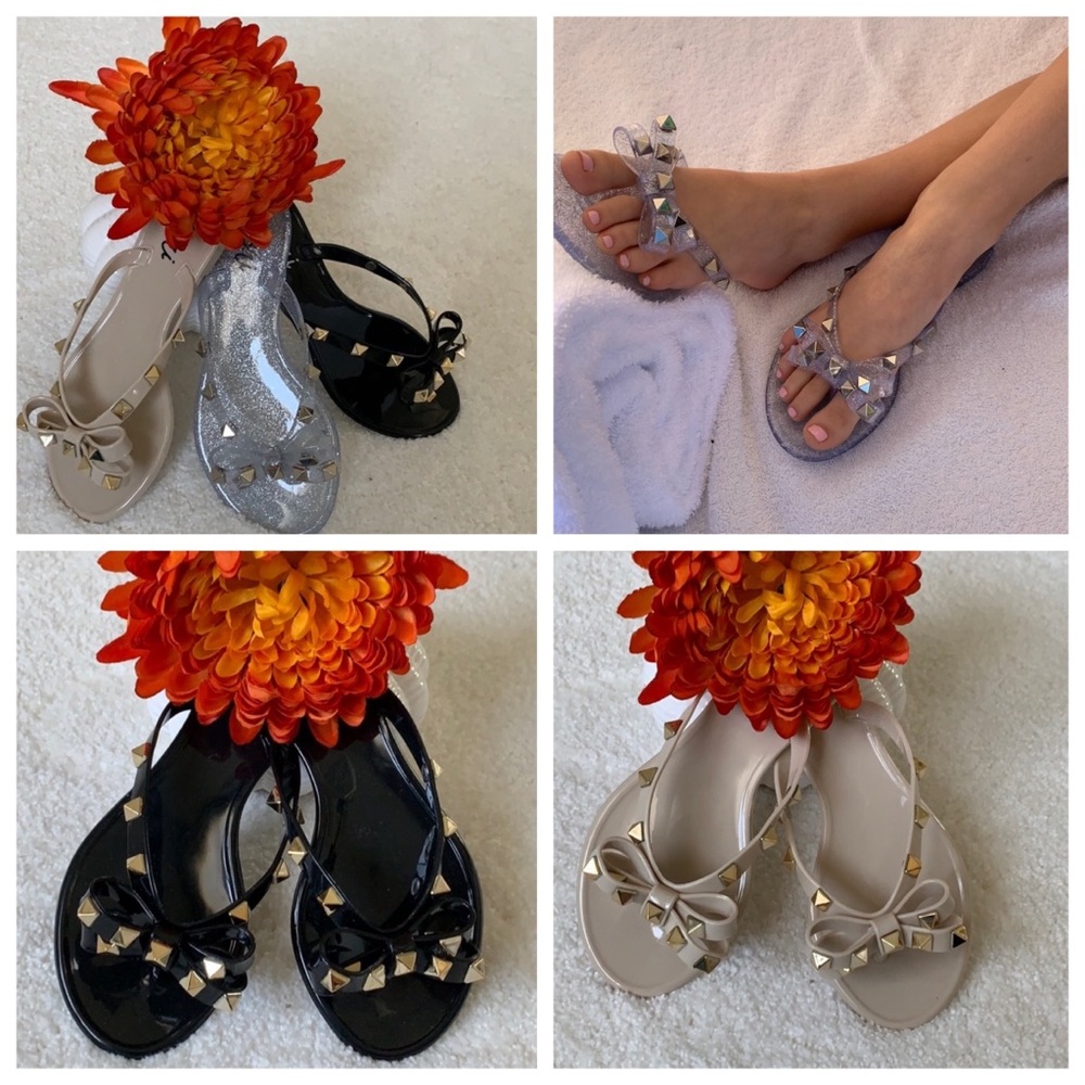 KIDS JELLY STUDDED SANDALS